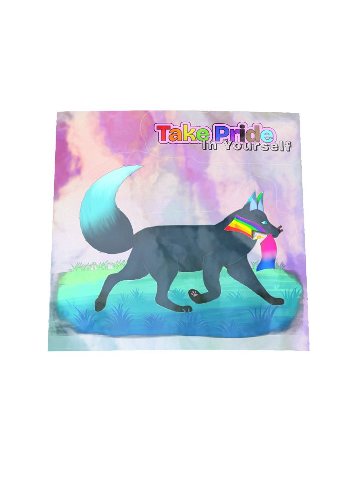 Both Flags - Take Pride In Yourself 2pc. HoloSticker product image (2)
