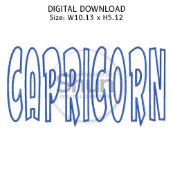 Capricorn Applique Embroidery Design product image (1)