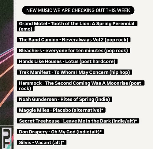 Let us know what we missed. #newmusicalert #newmusic #bleachers