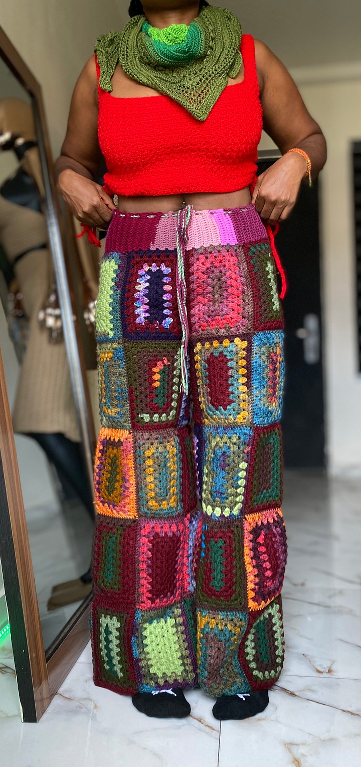 Boho Granny Rectangle Crochet Pants product image (2)