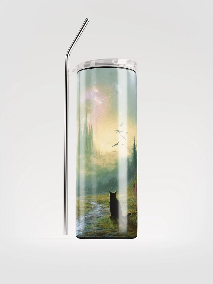 Once-Upon-a Time Mystical Cat Castle Stainless Steel Tumbler product image (1)