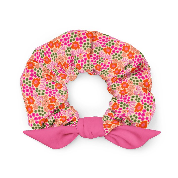 Pink Floral Scrunchie | Sustainable, Eco-Friendly Hair Accessory product image (1)