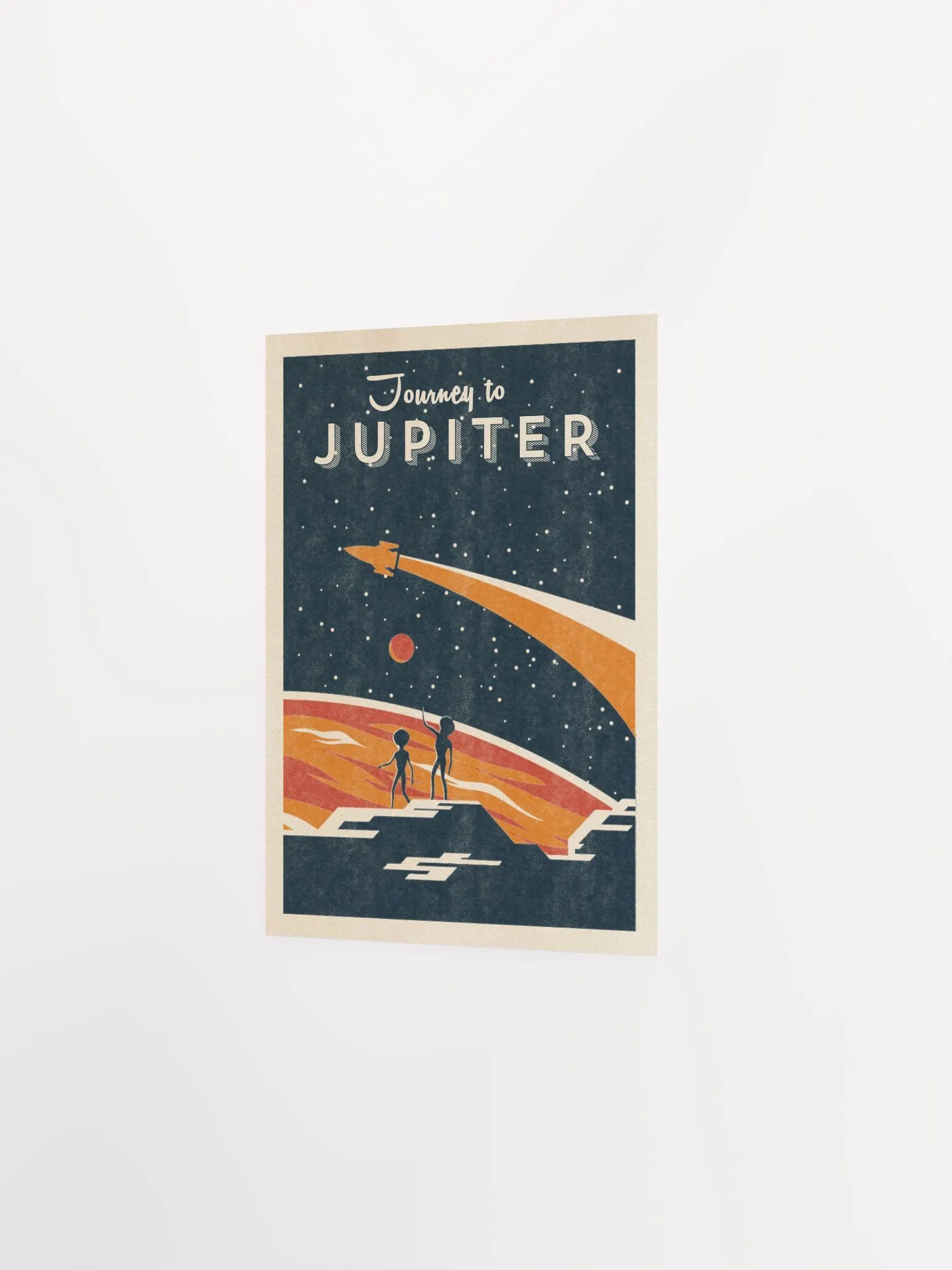 Journey to Jupiter — Vintage space poster, retro space art, propaganda poster, retrofuturism art, retro sci-fi print product image (9)