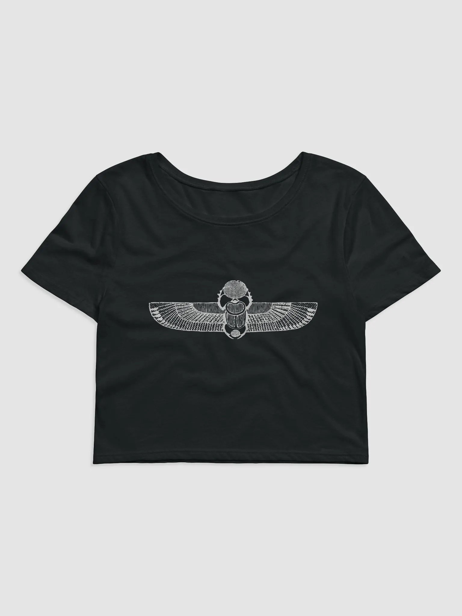 Scarab with Solar Disk and Wings - Bella+Canvas Women's Crop Tee product image (1)