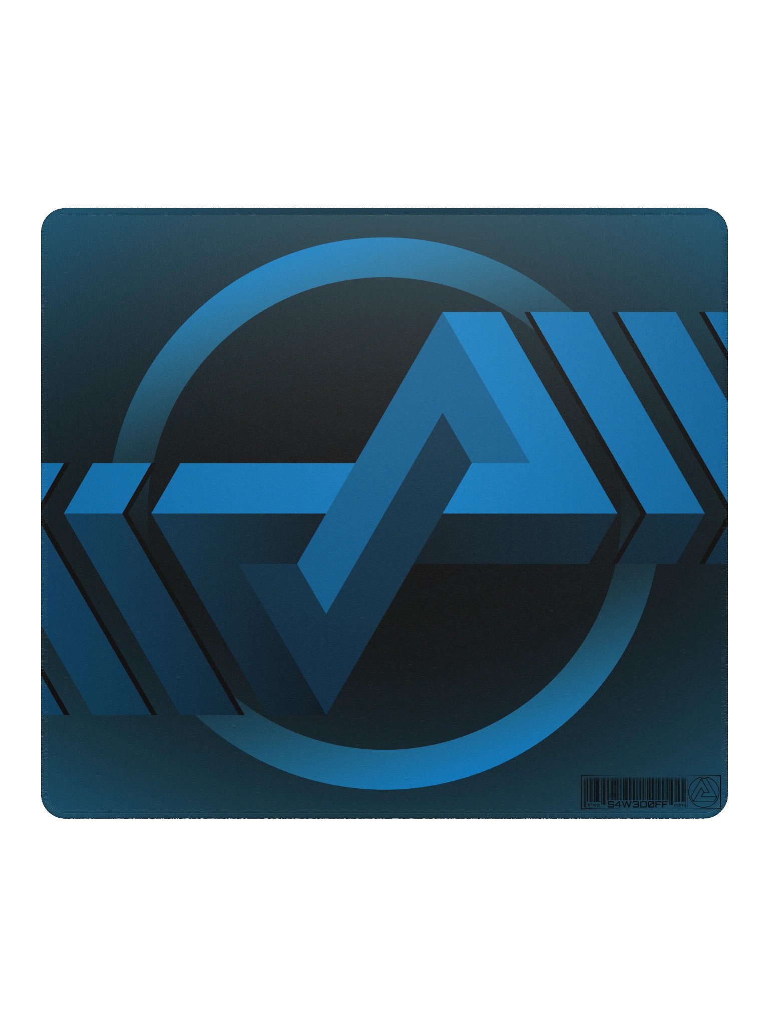 Blue Logo Design on Black Mousepad (18"x16" or 36"x18") product image (2)