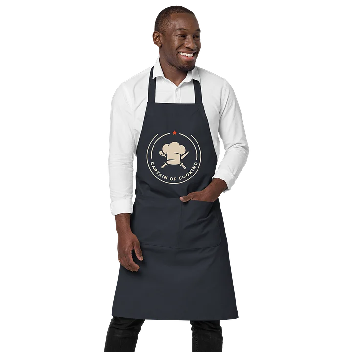 Captain of Cooking – Bold Printed Culinary Badge Apron for Men Who Lead the Kitchen with Authority product image (1)