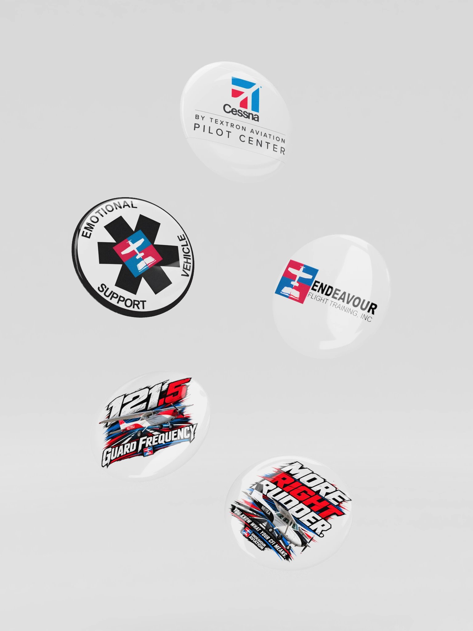 Endeavour Aviation | Pilot Button Pin Collection – 5-Pack product image (6)