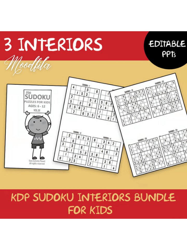 Sudoku For Kids Interiors Bundle - 200 Puzzle/Book product image (1)