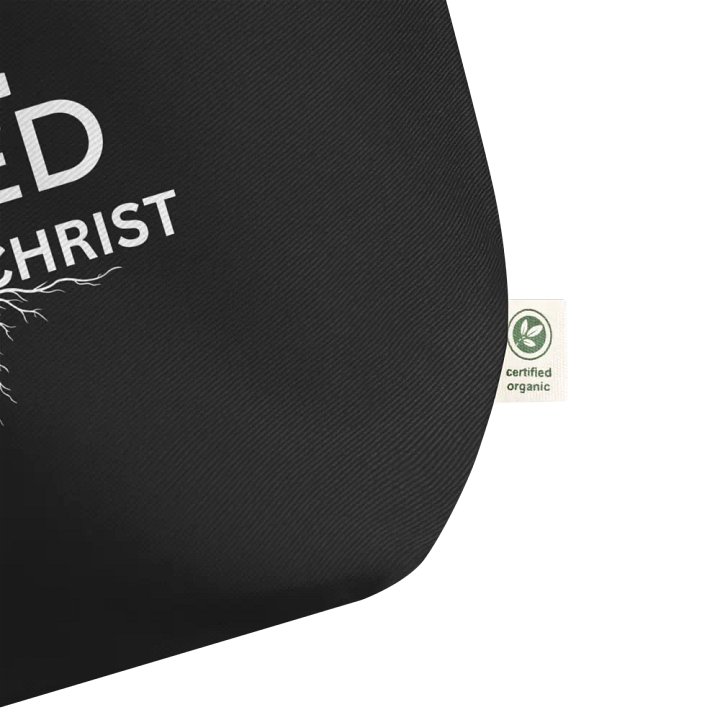Rooted in Christ - Colossians 2:7 Organic Cotton Tote Bag product image (2)