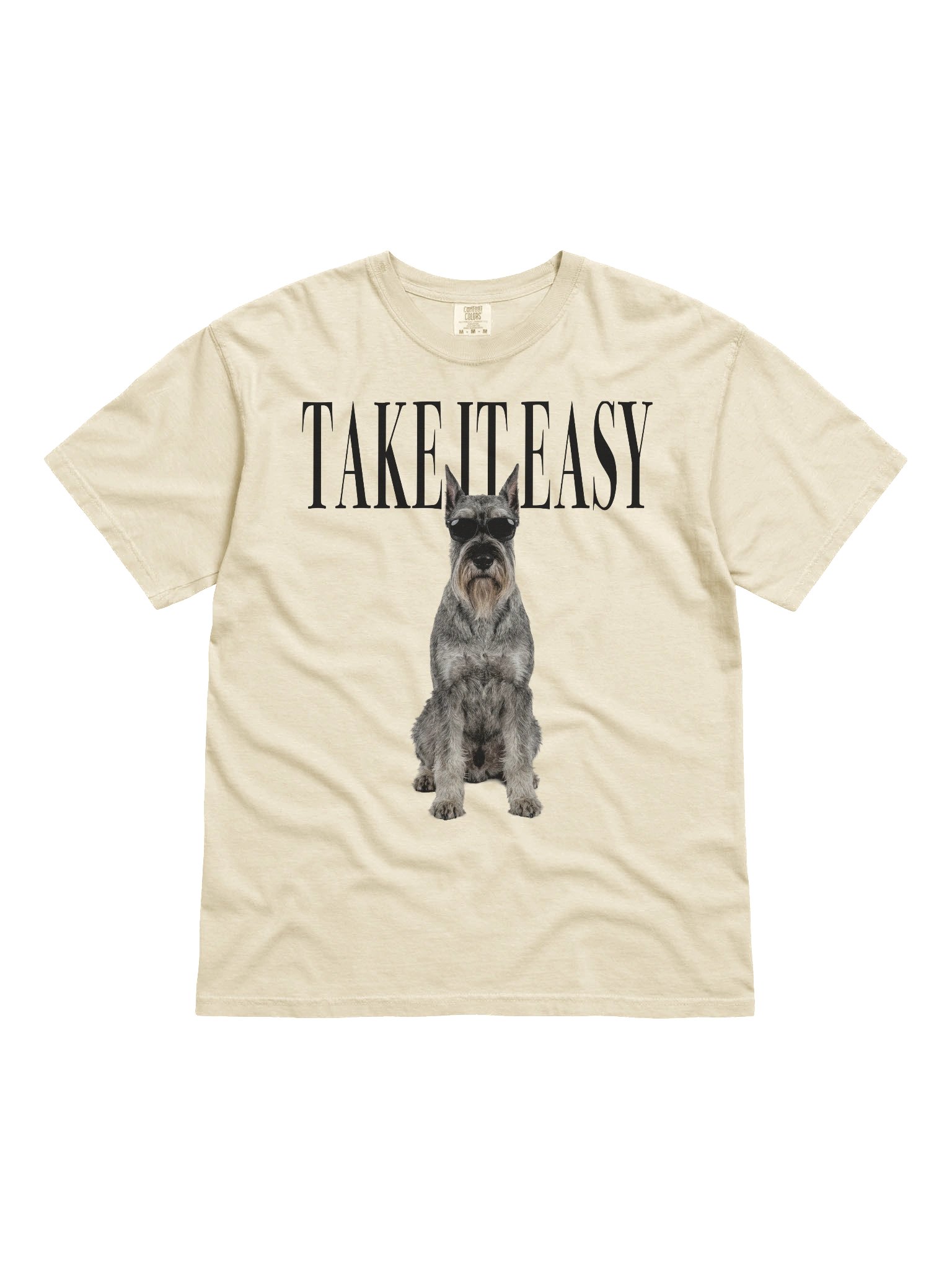 Take It Easy '90s Pop Vintage-Style T-Shirt for Standard Schnauzer(Salt & Pepper, Cropped Ears) Owner product image (4)
