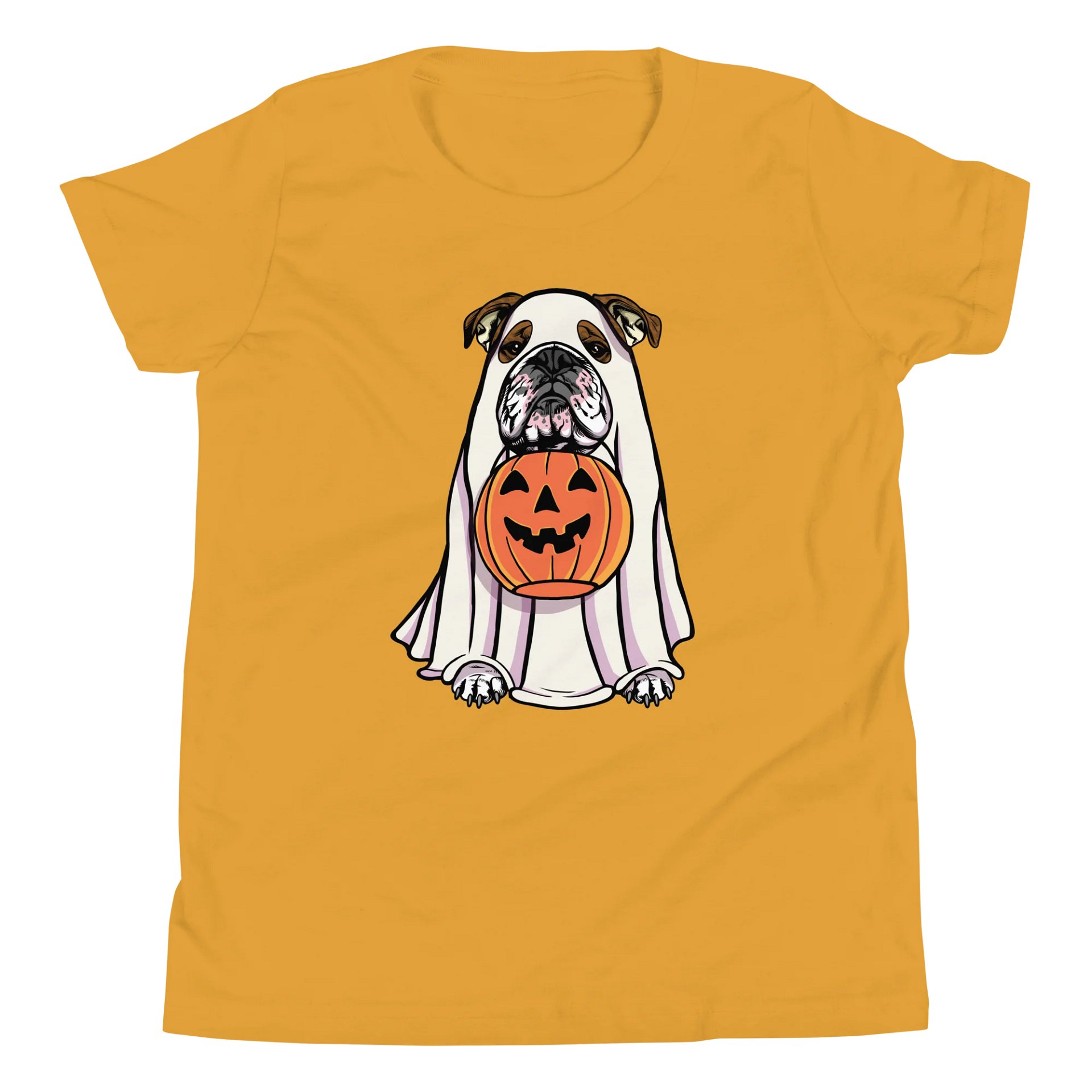 Halloween English Bulldog(Brindle) Youth T-Shirt product image (5)