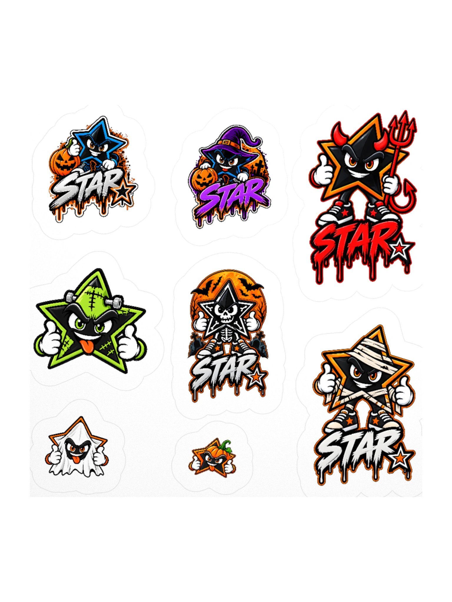 Halloween STAR Sticker Collage product image (1)