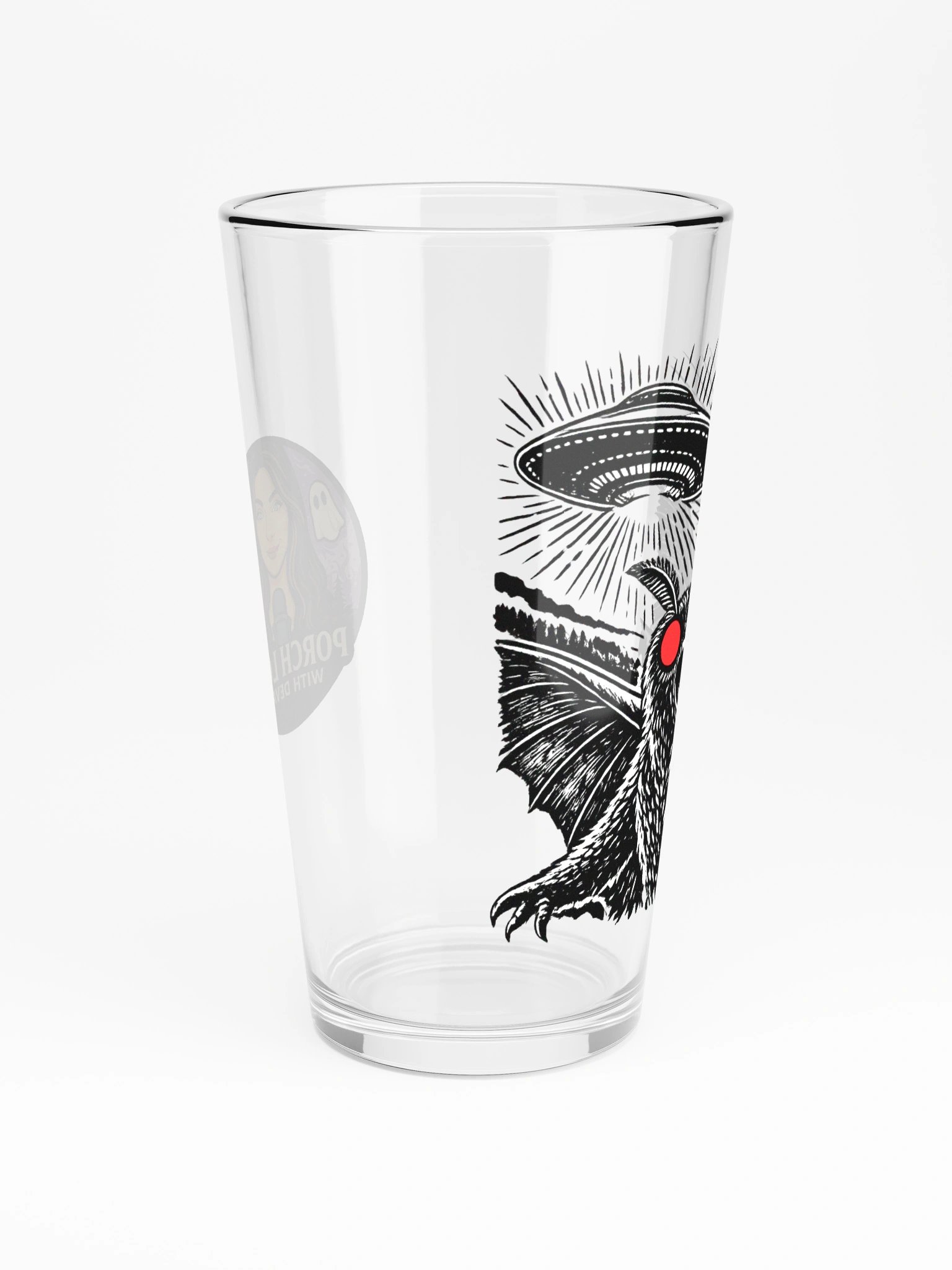 MOTHMAN SELFIE SHAKER PINT GLASS 16oz product image (4)