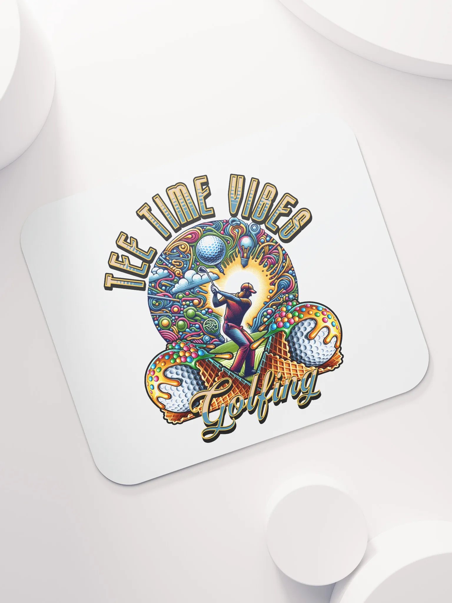 Tee Time Vibes Golfing Mouse Pad product image (5)