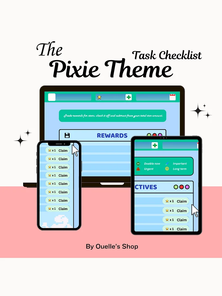 Pixie - Game themed Task Checklist (PDF & Template) product image (1)