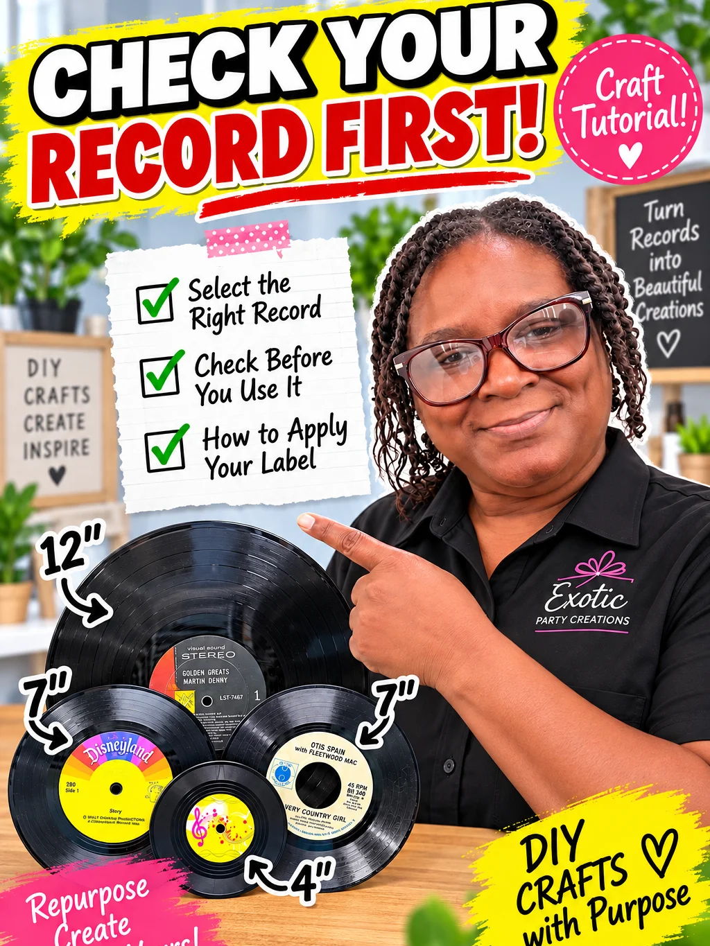 Custom Vinyl Record Sticker Labels with DIY Made Easy Canva Tutorial for Beginners product image (2)