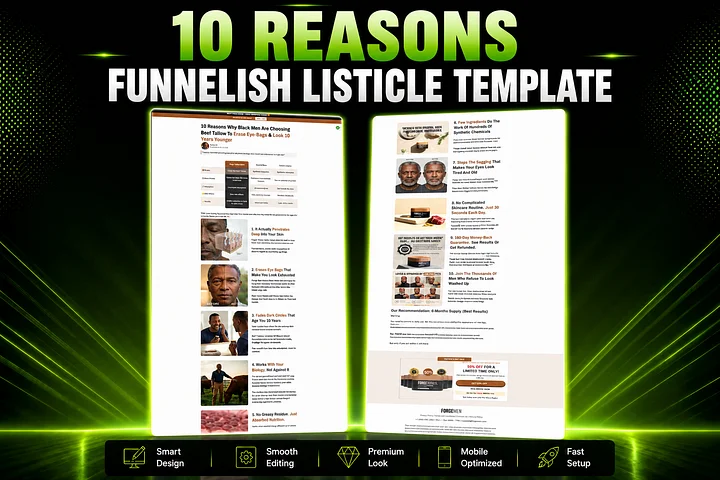 Forge Skin 10 Reasons Funnelish Listicle Template product image (1)
