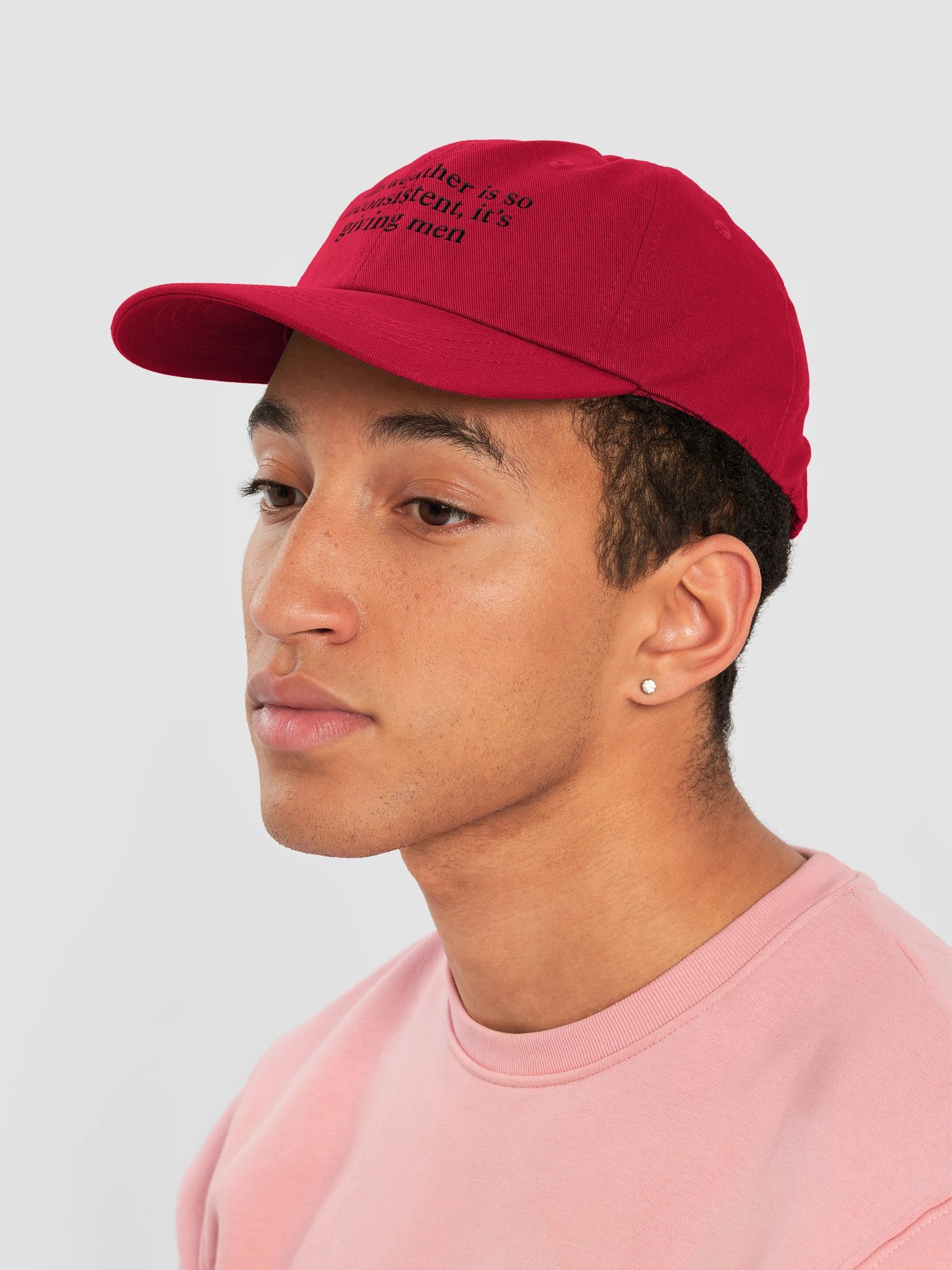 This Weather Is So Inconsistent, It’s Giving Men Embroidered Hat – Funny Sarcastic Dad Cap product image (5)