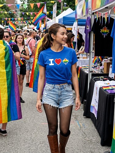 I Love Canada LGBTQ+ Pride Unisex T-Shirt | Blue