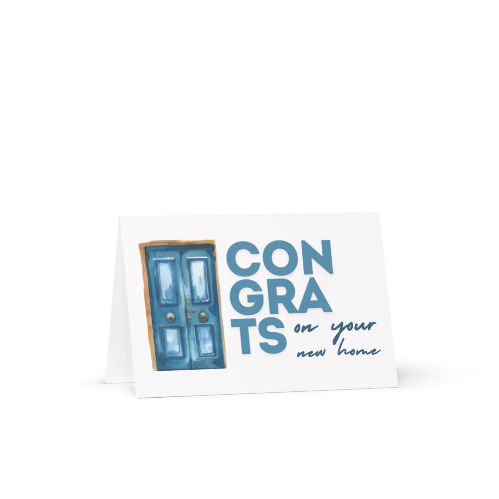 Blue Front Door Moving House Greeting Card product image (2)