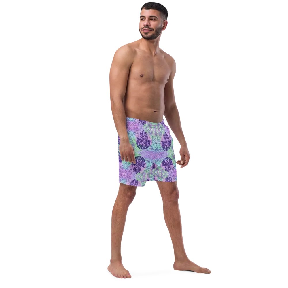 Mens Multicoloured Hamsa Hand Swim Shorts product image (7)