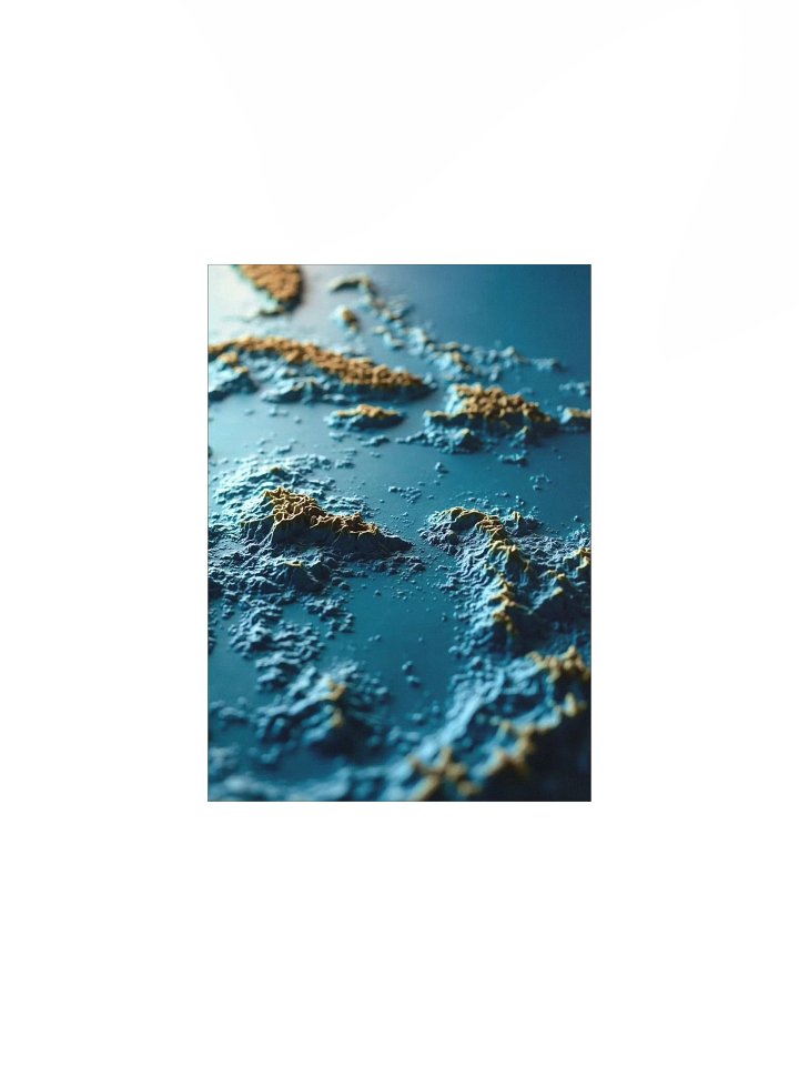he Caribbean Basin: 3D Bathymetric & Topographical Relief Map product image (3)