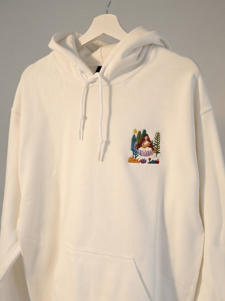Om Aim Saraswatyai Namaha - Hoodie (WHITE) product image (2)
