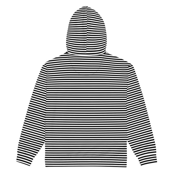 Blaque and White Stripped Hoodie product image (2)