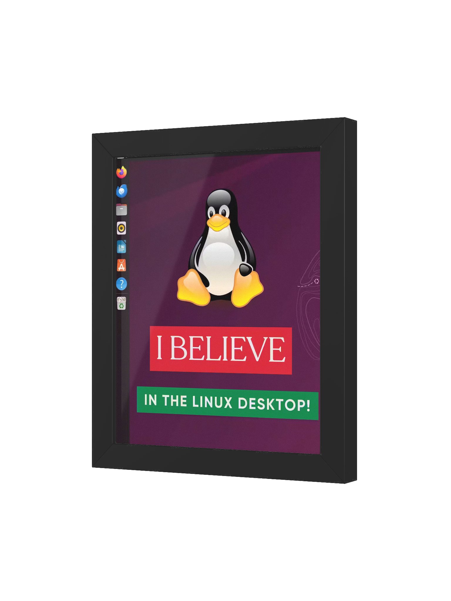 "I Believe In The Linux Desktop" 8" x 10" Framed Print product image (3)