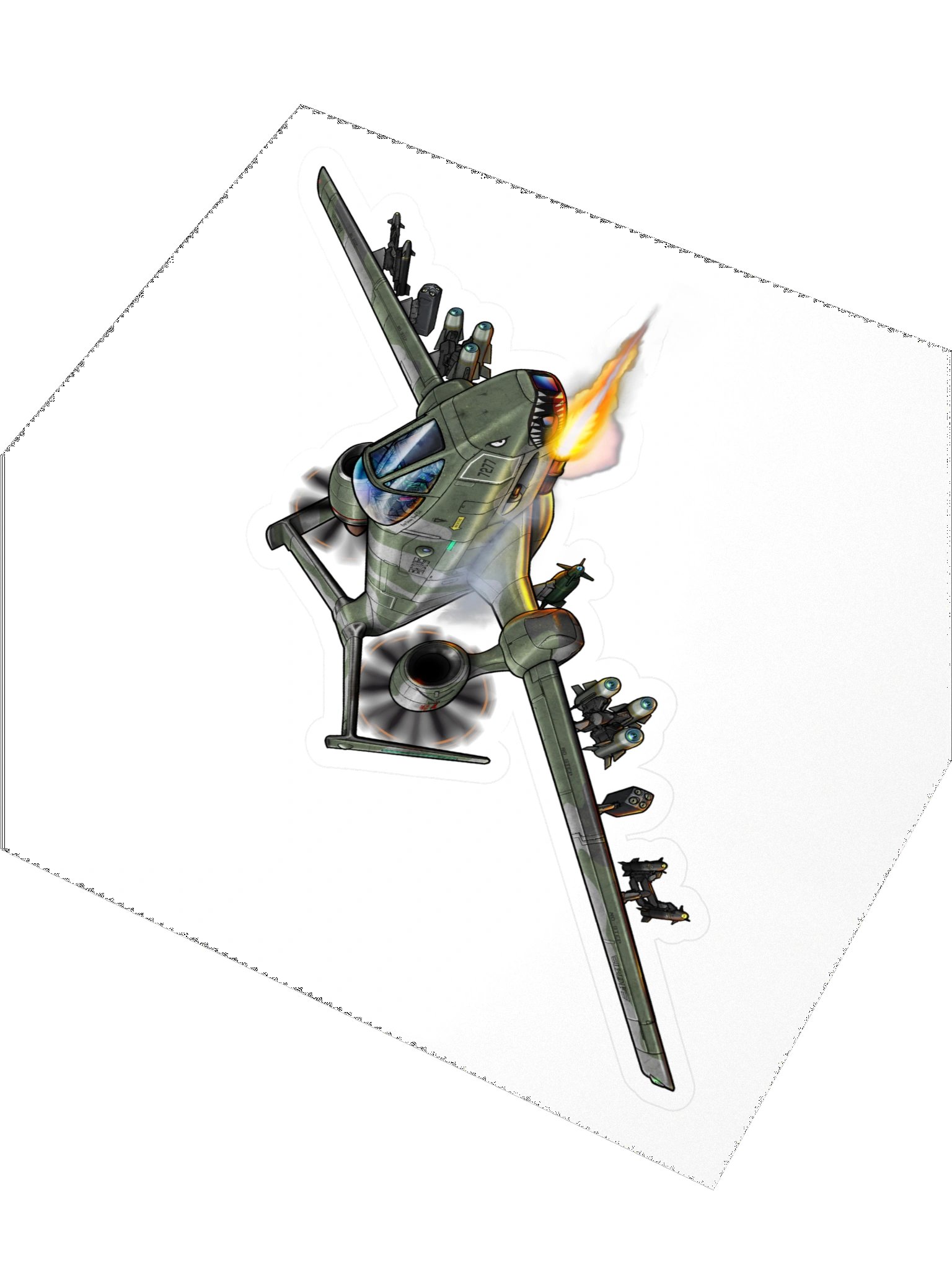 Brawler - Green Camo (5.5 inch Sticker) product image (3)