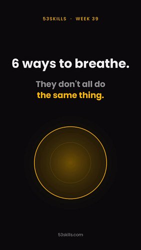 Breathing techniques for stress, sleep and energy. I tested 6 of them.

Week 39 of 53skills: breathwork. Five minutes per tec...