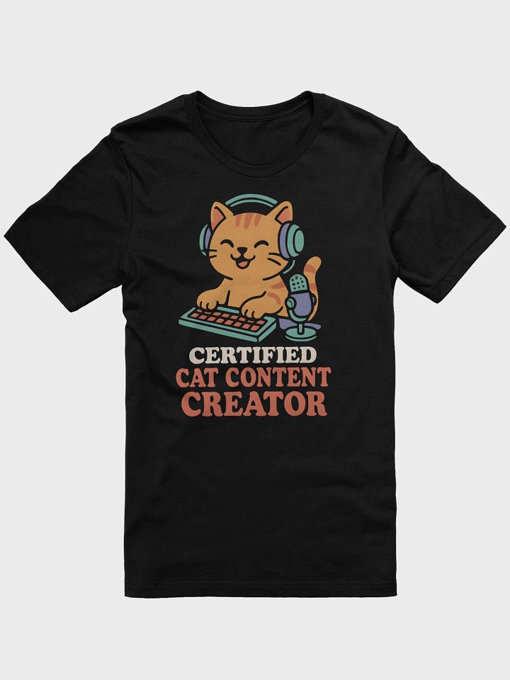 Certified Cat Content Creator T-Shirt product image (1)