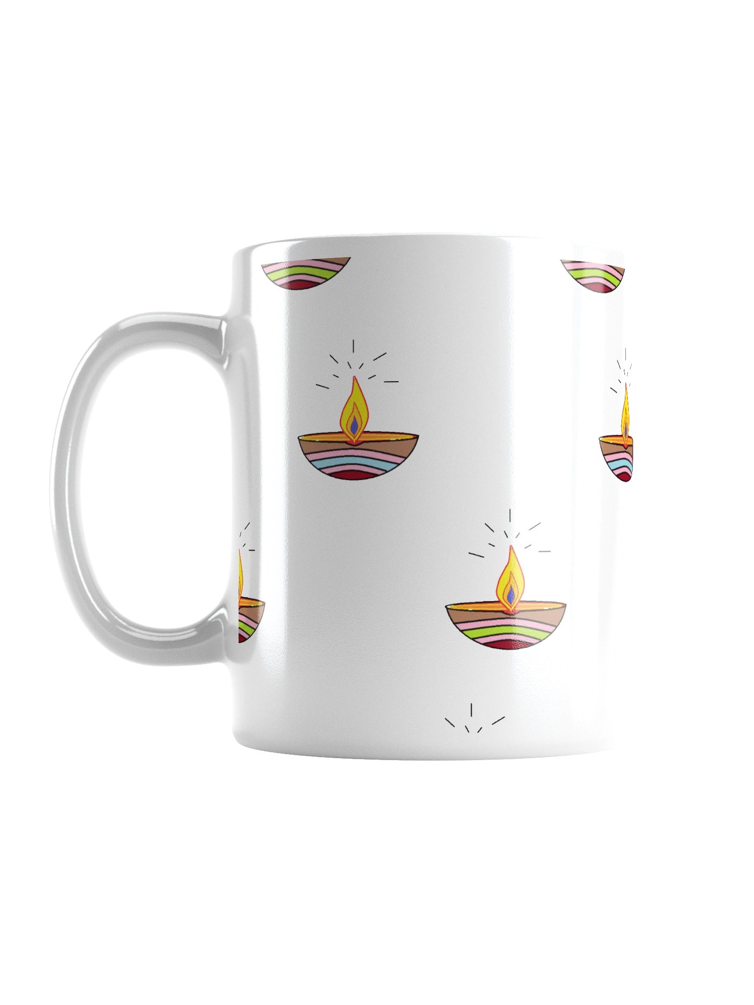 Festive Flame White Mug product image (2)