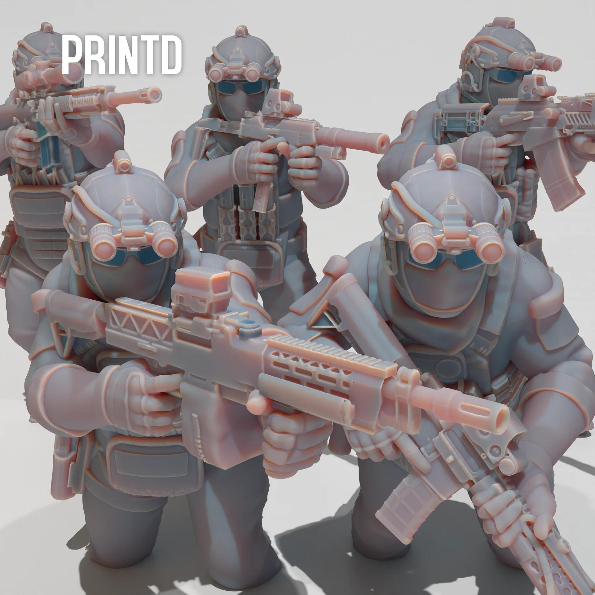Heavy PMC High Risk Contractors - Modern Warfare Wargame Hobby Resin Scale Models product image (1)