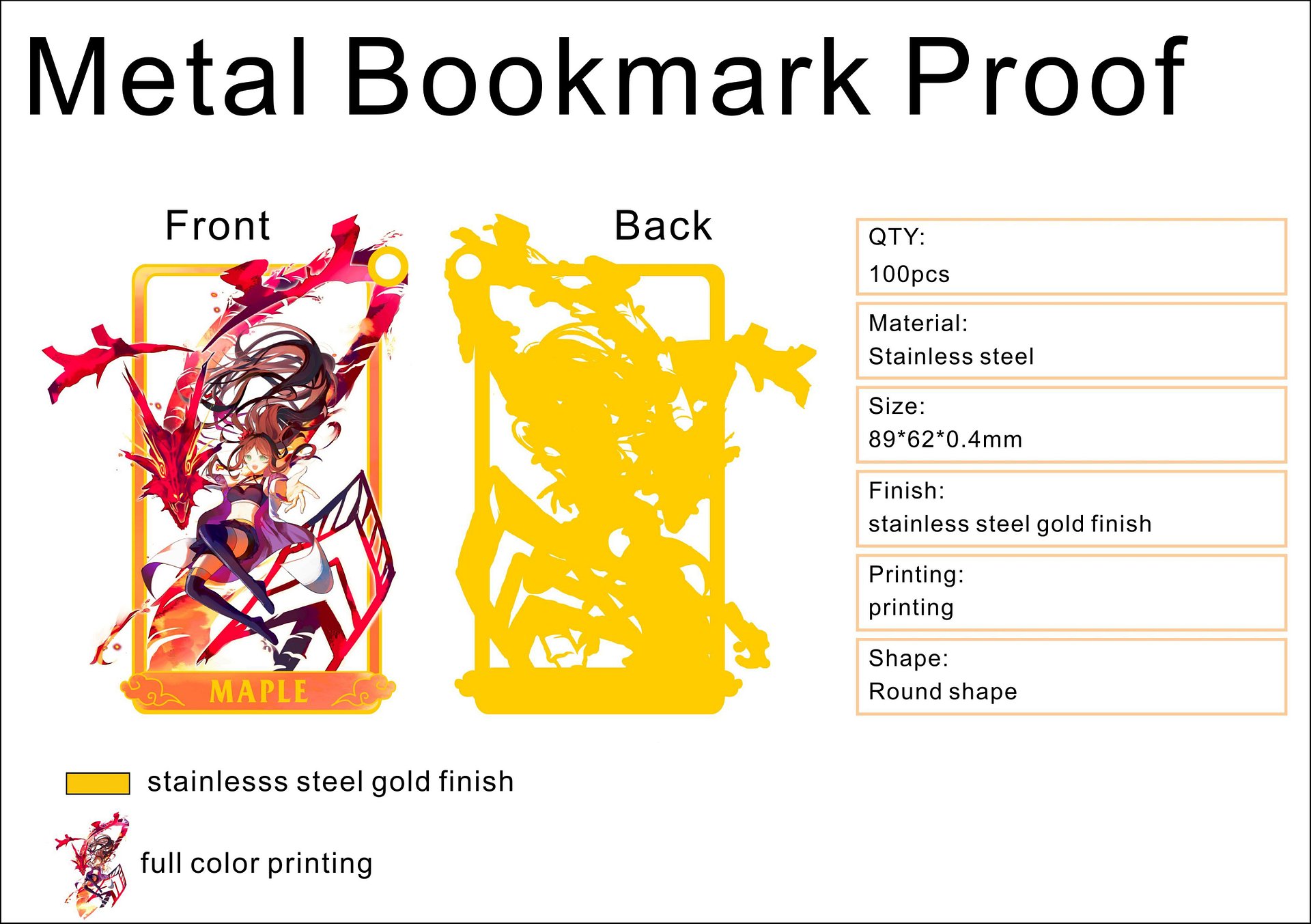 Metal Bookmark - Crimson Dragon Maple product image (5)