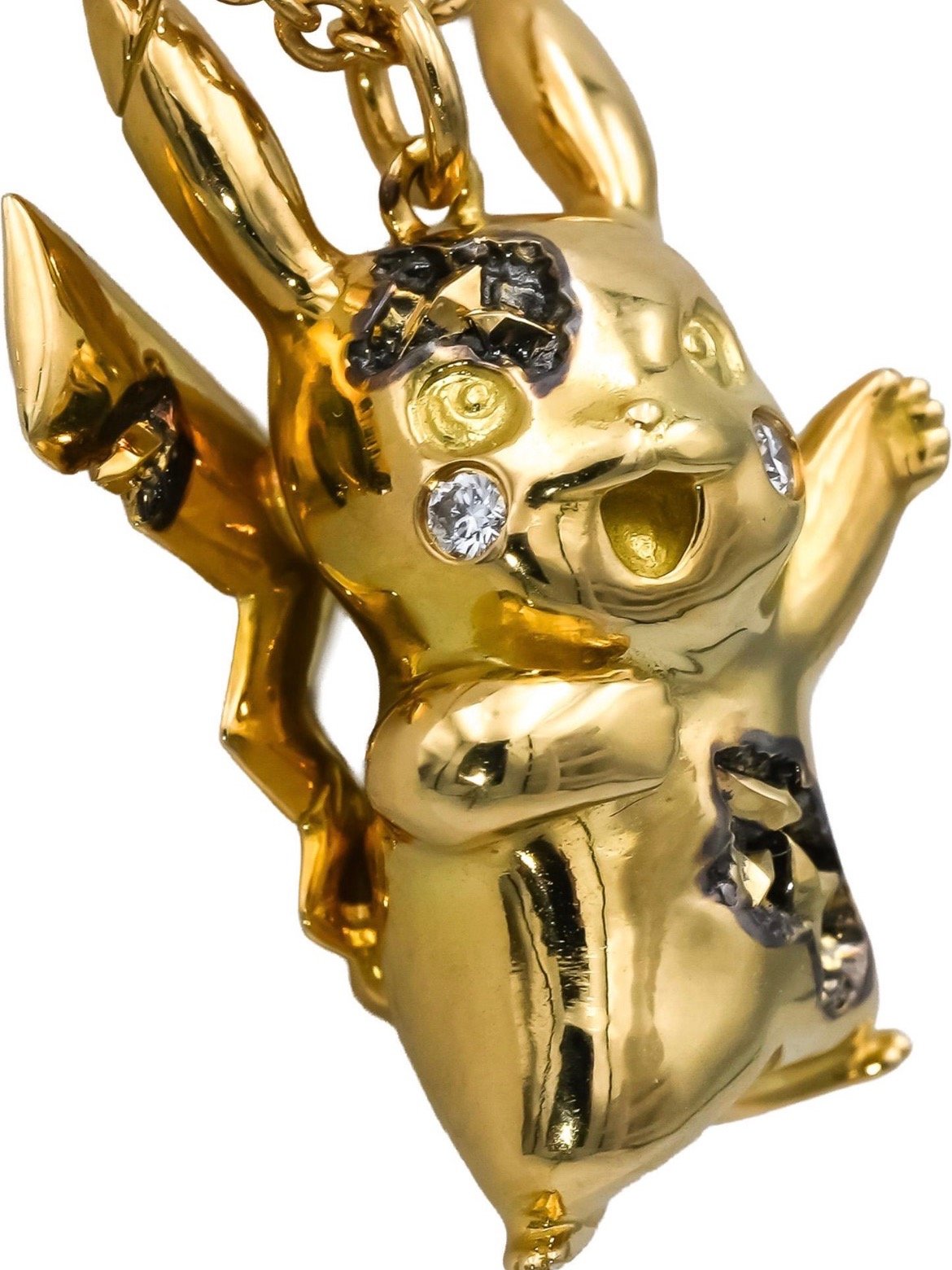 Gold Diamond Pikachu Necklace product image (6)