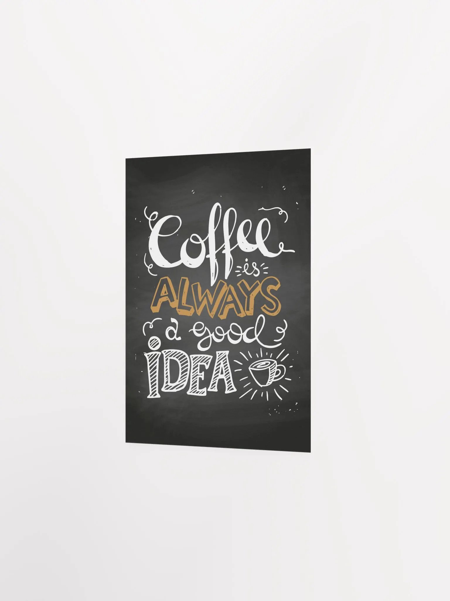 Coffee is always a good idea — Coffee Lettering Poster Print, Good Morning Coffee Poster, Coffee Lover Gift, Coffee Station Wall Art —Trendy Kitchen Wall Art,Kitchen Decor product image (7)