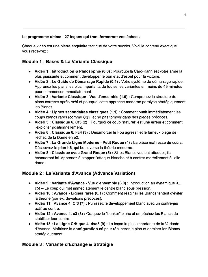 Fini la peur de 1. e4 ! Dominez avec la Caro-Kann moderne product image (2)