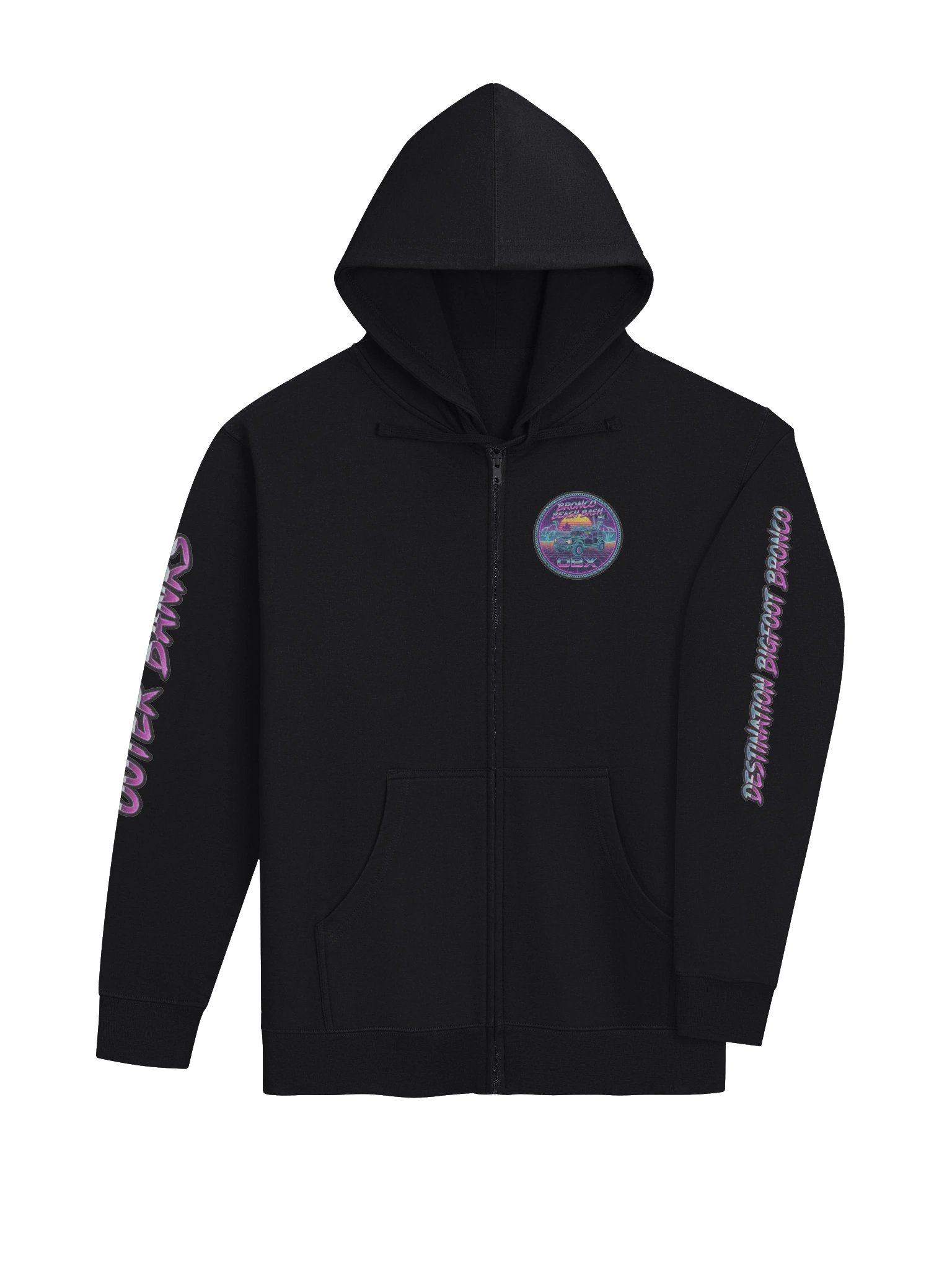 2026 Bronco Beach Bash OBX / Destination Bigfoot Bronco Collab Independent Trading Co. Zip Up Hoodie (Multiple Colors Available) product image (6)