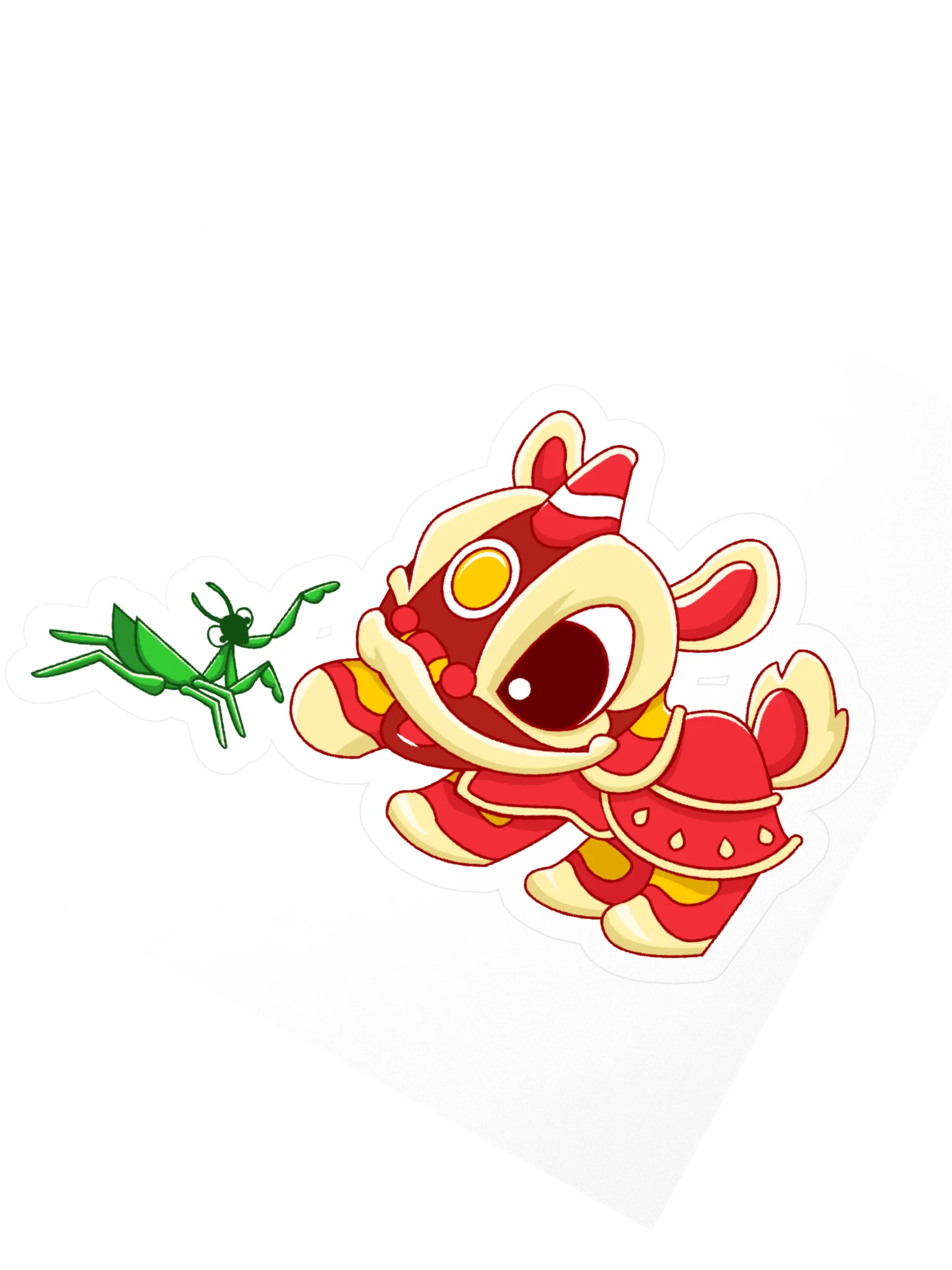 Mantis Meets Lion Kiss Cut Stickers product image (2)