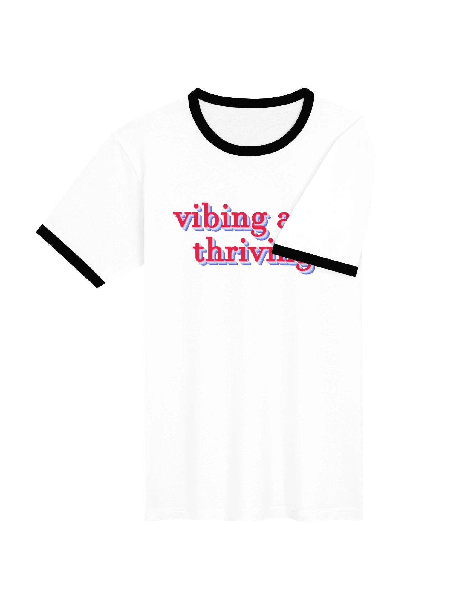 vibing and thriving ringer tee product image (4)