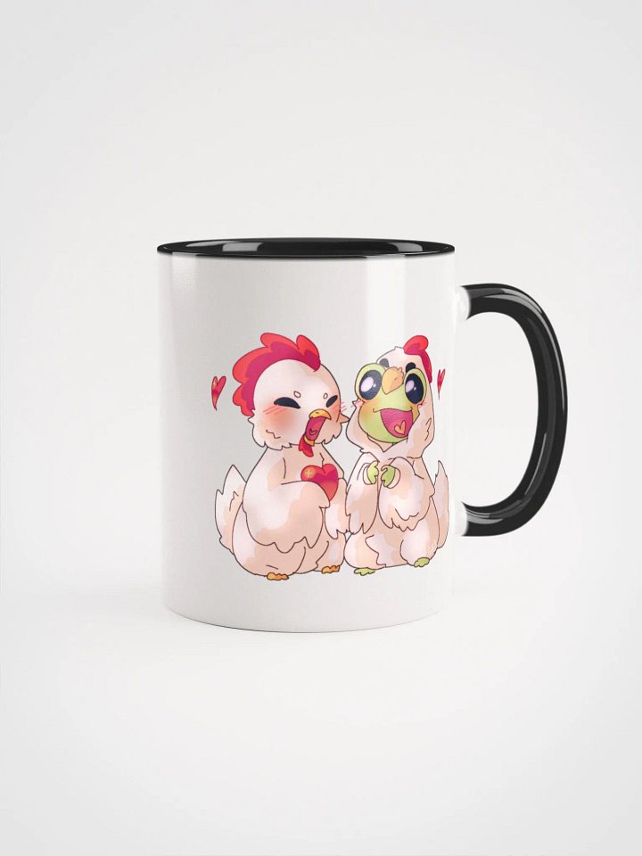 'Hop and Flutter into Love' Ceramic Mug with Color Inside product image (1)