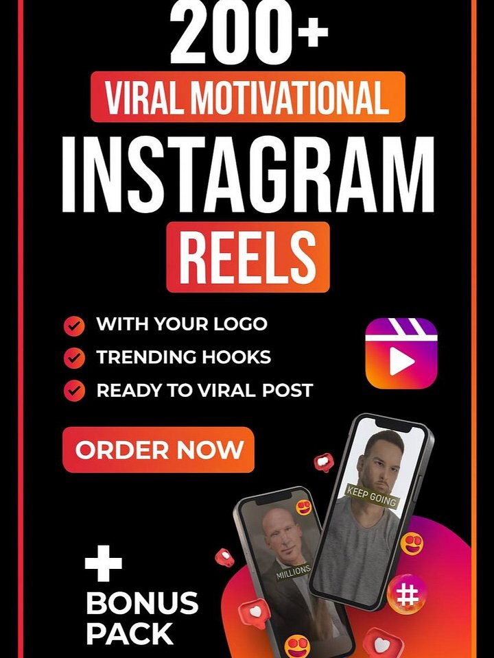 200+ Viral Motivational Reels for Instagram + Bonus Pack product image (1)