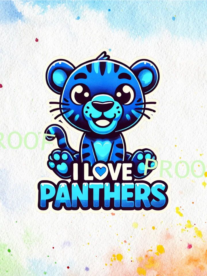 I Love Panthers – Instant Download Graphic Design product image (1)