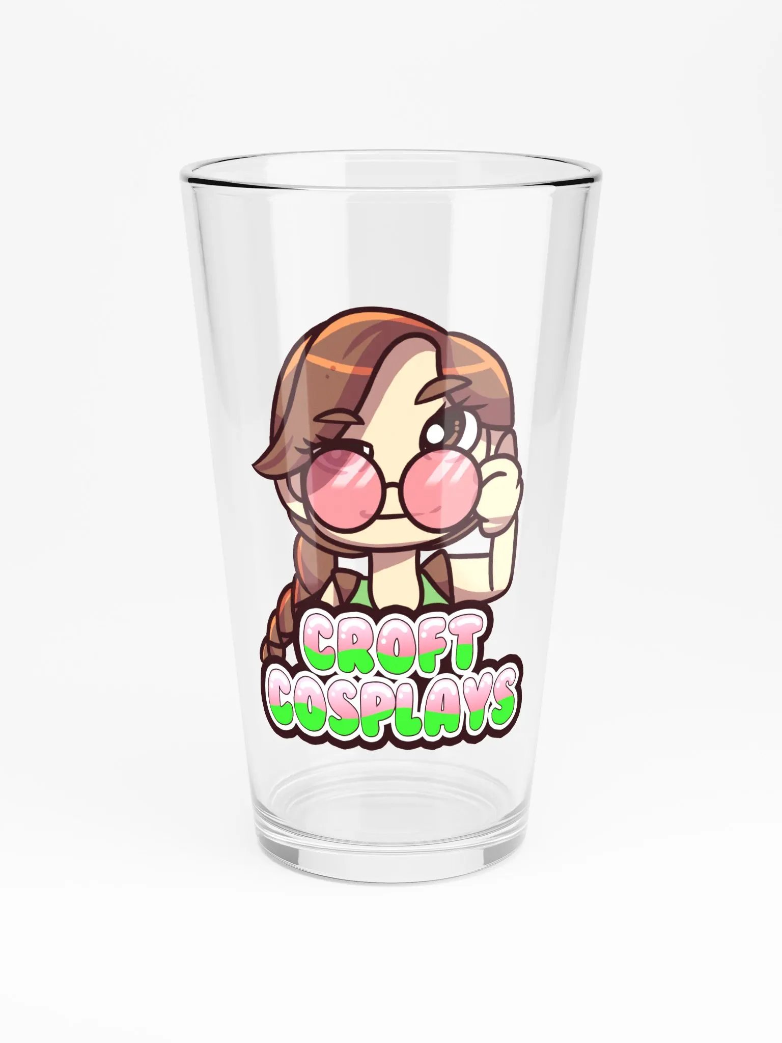 CroftCosplays Logo Drinking Glass product image (4)