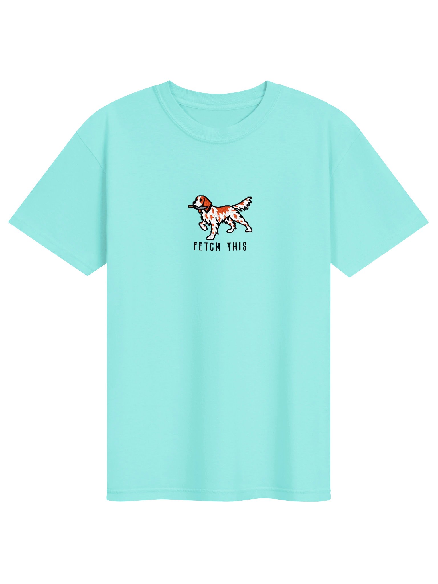 Fetch This Funny Chibi-Style Embroidered T-Shirt for English Setter(Orange Belton) Owners product image (91)