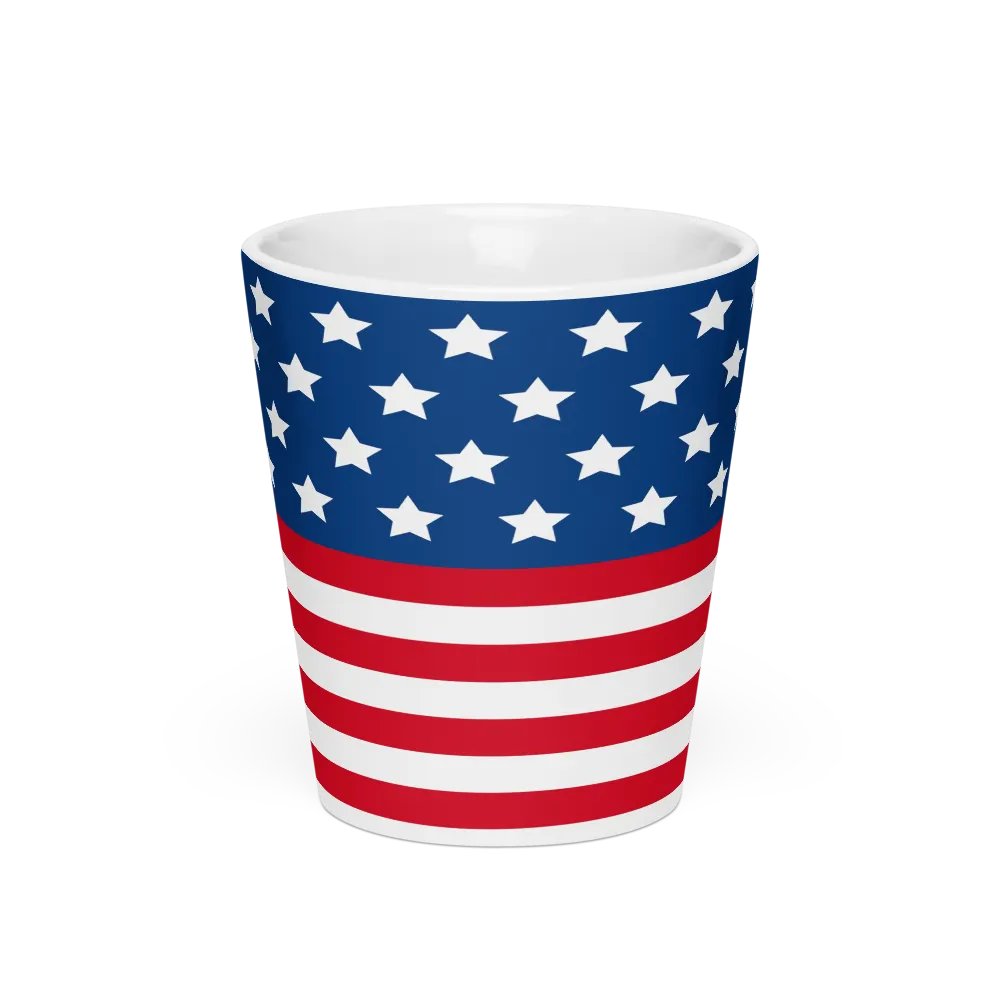 Exclusive Patriotic United States Flag Ceramic Latte Mug - 12oz product image (3)