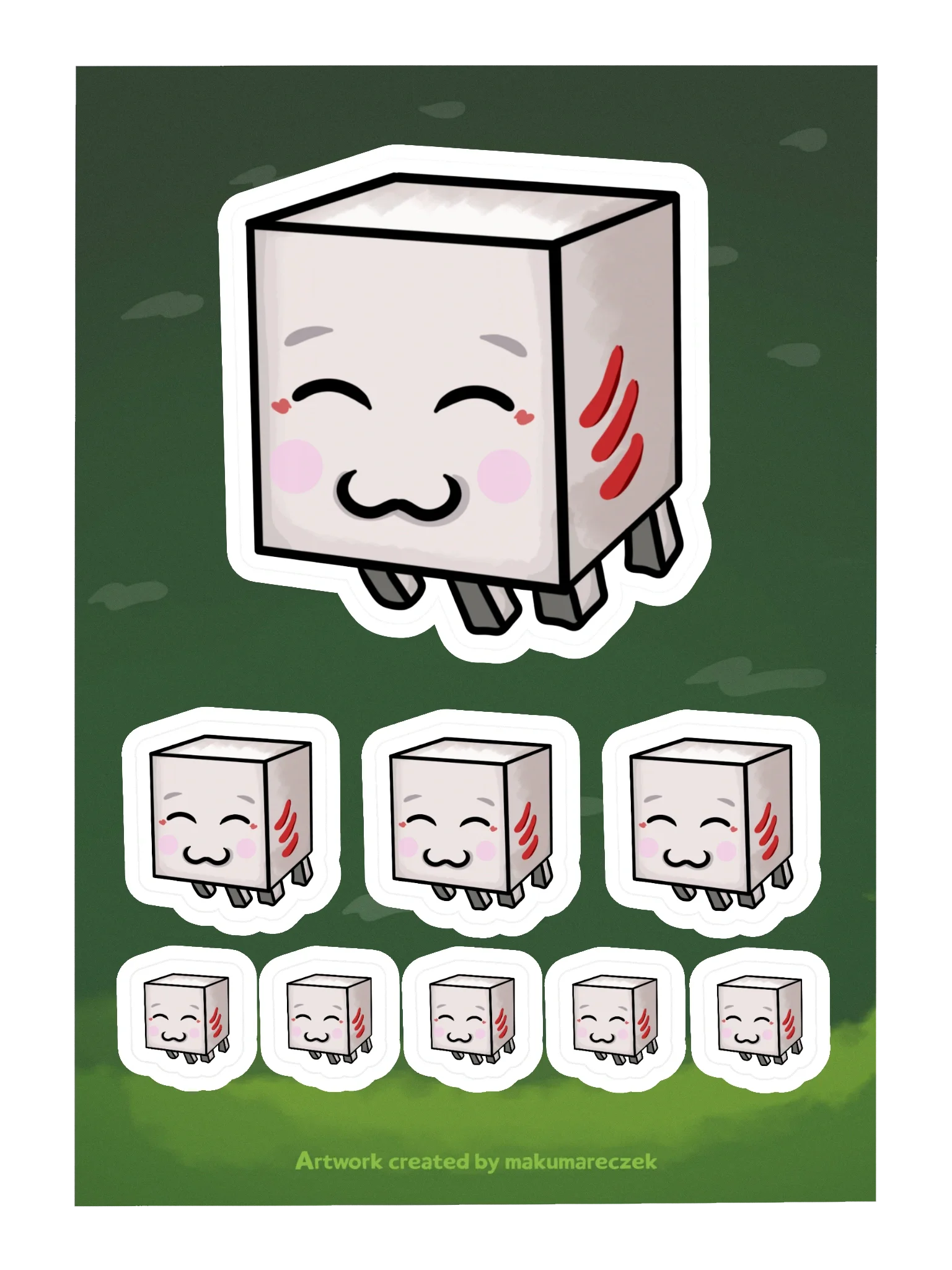 Happy Ghast - Kiss Cut Sticker Sheet product image (1)