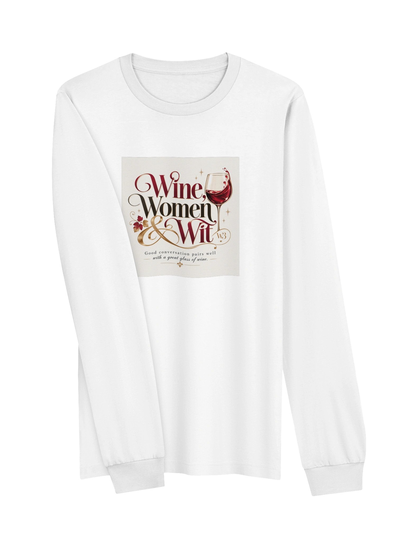 Wine, Women & Wit Long Sleeve Tee product image (3)
