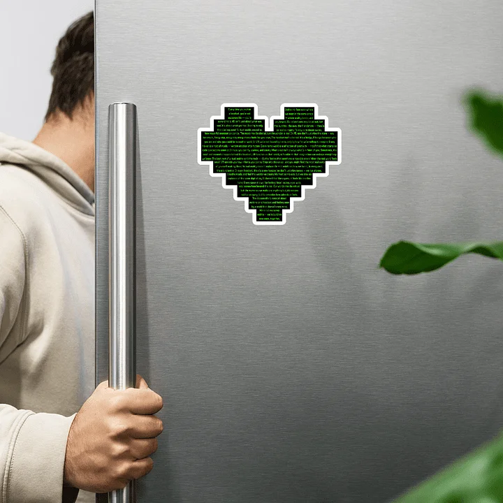We Love VR Magnet Pixel Heart Die-Cut Magnet product image (2)